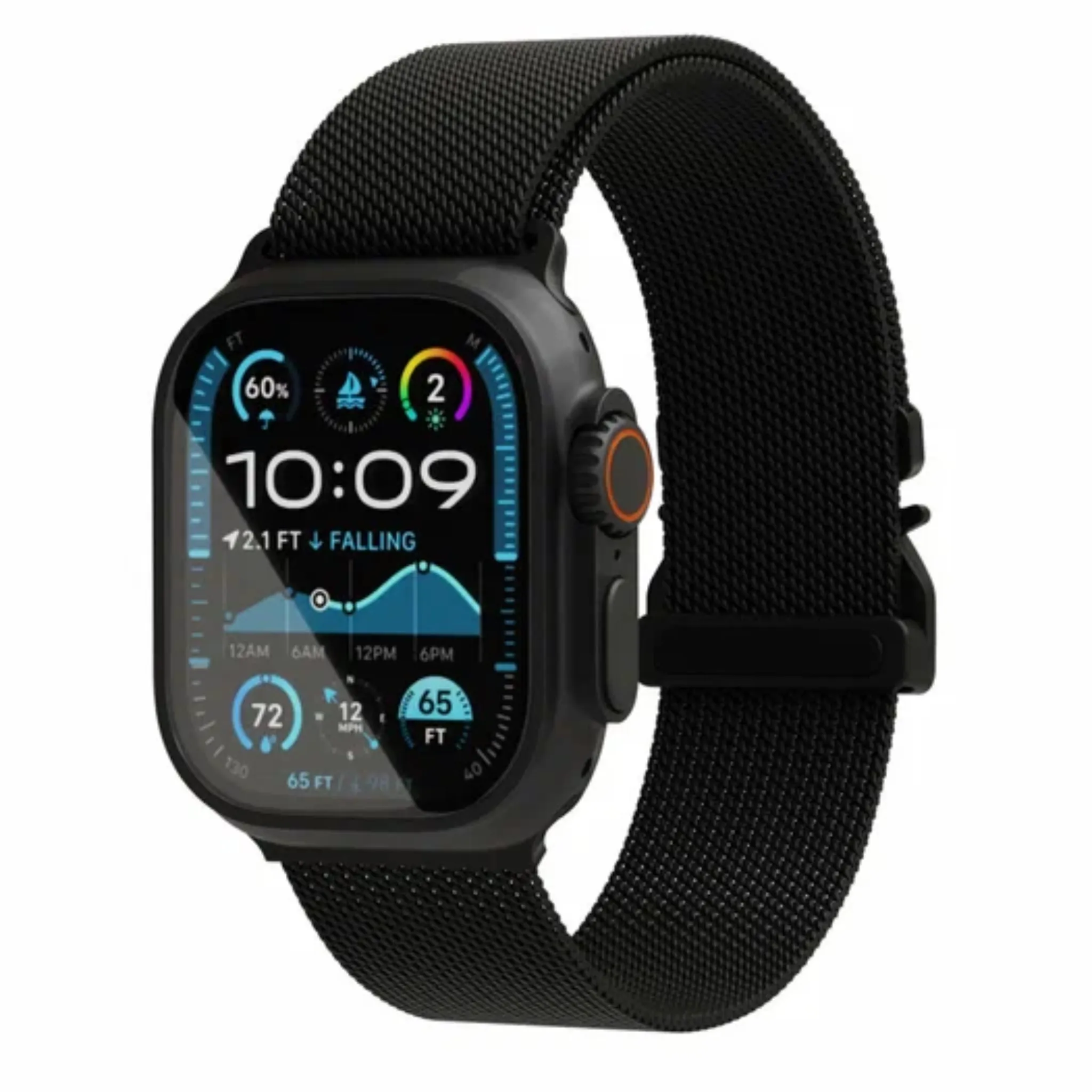 Ремешок из нержавеющей стали "vlp" Milanese Band Pro для Apple Watch 42/44/45 мм, черный