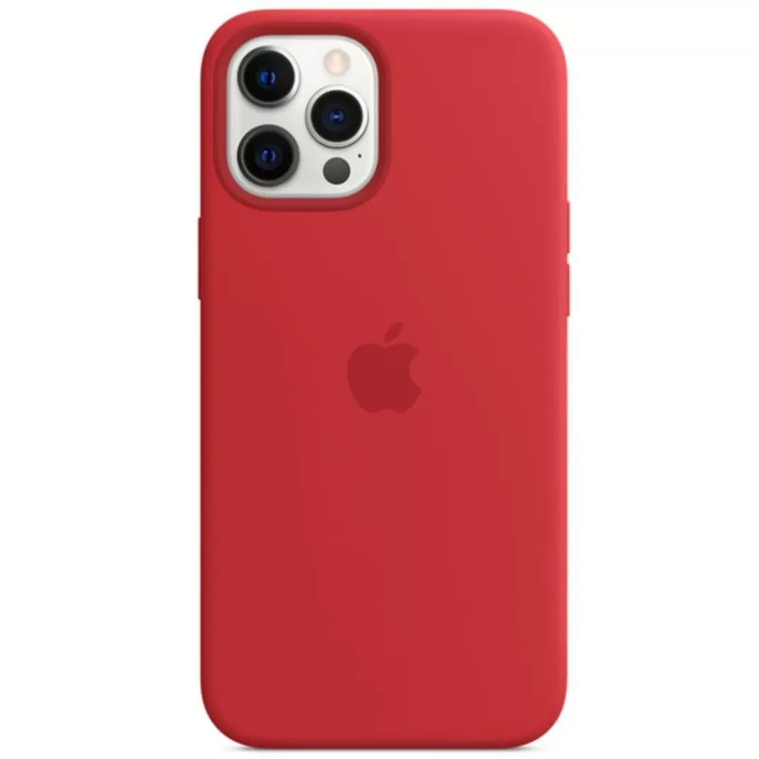 Чехол силиконовый MagSafe iPhone 12 Pro Max, красный
