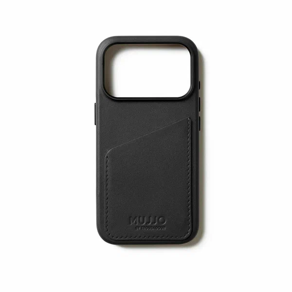 Чехол Mujjo Wallet Leather для iPhone 17 Pro, черный
